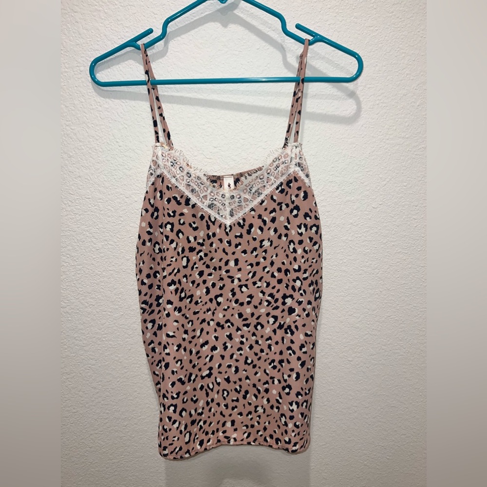 Vanilla Bay Leopard Lace Cami